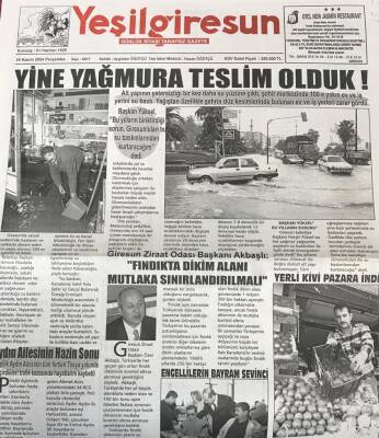 Yeşil Giresun 18 Kasım 2004-Başkan Hurşit Yüksel Giresunluları Bu Su Baskınlarından Kurtaracağım Dedi GZ25564 - 1