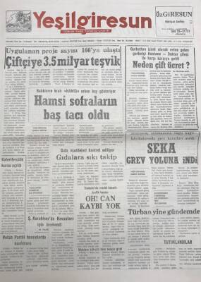 Yeşil Giresun 19 Kasım 1992-Selüloz -İş Sendikasına Bağlı Kağıt Fabrikalarında Grev Kararları AsıldıSeka Grev Yoluna İndi GZ25943 - 1