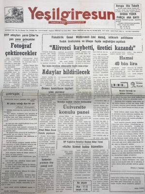 Yeşil Giresun 19 Şubat 1994-Dyp Adayları Yarın Çillerle Yan Yana Gelecekler GZ25873 - 1