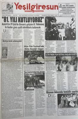 Yeşil Giresun 19Eylül 2005-Altın Fındık Film Festivali Başladı Ve Bitti GZ25780 - 1