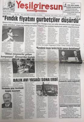 Yeşil Giresun 2 Eylül 2005 -Chpli Vekil Harun Akından Sağlık Bakanına Çernobil Suçlaması GZ25845 - 1