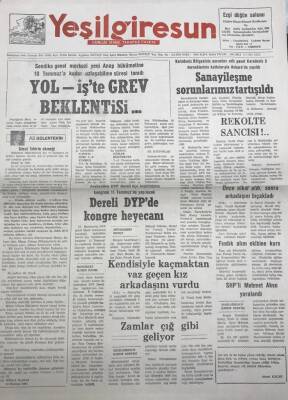 Yeşil Giresun 2 Temmuz 1991- Zamlar Çığ Gibi Geliyor GZ25859 - 1
