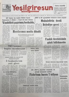 Yeşil Giresun 20 Haziran 1992- Shp Anapın Eleştirileri Karşısında Bir Gerçeği Kamuoyuna AçıkladıFiskonun Borcu 7 Trilyon GZ25879 - 1