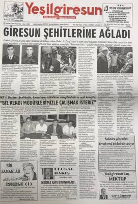 Yeşil Giresun 20 Haziran 2005-Akp İl Başkanı Aytekin Şenlikoğlu Kadrolaşma İddialarını Cevaplandırdı Ve Açık Konuştu Biz Kendi Müdürlerimizle Çalışmak İsteriz GZ25915 - 1