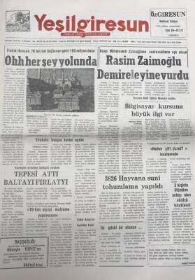 Yeşil Giresun 20 Kasım 1992-Anap Milletvekili Zaimoğlunu Susturabilene Aşk Olsun GZ25944 - 1