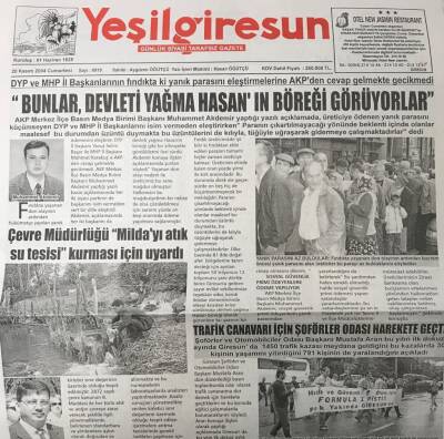 Yeşil Giresun 20 Kasım 2004-Yanık Parsını Validen İstediler GZ25711 - 1