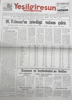 Yeşil Giresun 21 Ekim 1991 - Mesut Yılmaz ın İstediği Tulum Çıktı GZ25853 - 1