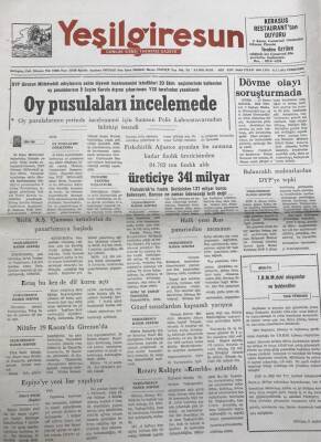 Yeşil Giresun 21 Kasım 1991-Fiskobirliğin Fındık Üreticisine 137 Milyar Borcu Bulunuyor GZ25891 - 1