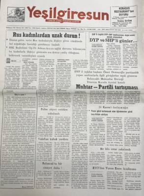 Yeşil Giresun 22 Kasım 1991-Rus Kadınlarından Uzak Durun GZ25892 - 1
