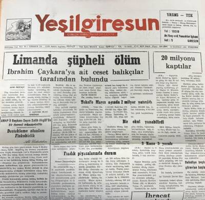 Yeşil Giresun 23 Ağustos 1988-Giresun Limanında İç Fındık Ve Maden İhraç Ediliyor GZ25576 - 1