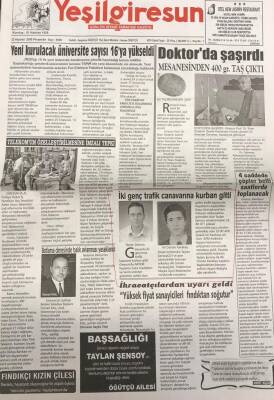 Yeşil Giresun 23 Haziran 2005- Beşiktaş Yöneticisi Kenana Önerden Giresunspora Tam Destek GZ25791 - 1