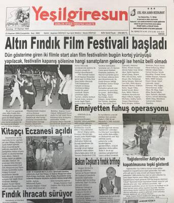 Yeşil Giresun 23 Kasım 2004- Altın Fındık Film Festivali Başladı GZ25565 - 1