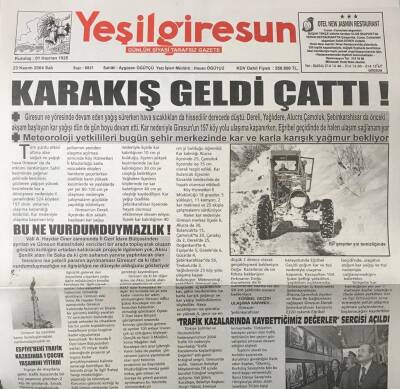 Yeşil Giresun 23 Kasım 2004-Karakış Geldi Çattı GZ25710 - 1