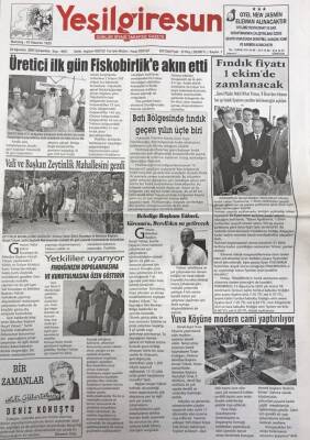 Yeşil Giresun 24 Ağustos 2005 - Yetkililer Uyarıyor Fındığınızın Depolanmasına Ve Kurutulmasına Özen Gösterin GZ25827 - 1