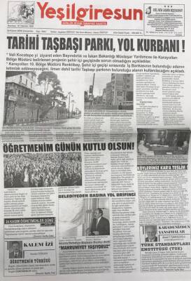 Yeşil Giresun 24 Kasım 2004 -Tarihi Taşbaşı Parkı Yol Kurbanı GZ25801 - 1