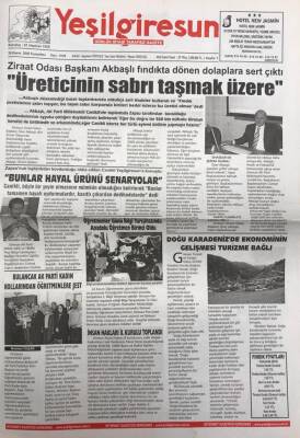 Yeşil Giresun 26 Kasım 2005 -Doğu Karadenizde Ekonominin Gelişmesi Turizme Bağlı GZ25802 - 1