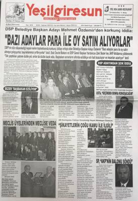 Yeşil Giresun 26 Mart 2004 - Mhp Belediye Başkan Adayı Mehmet Gürsoy Ben Dostluk Vaat Ediyorum GZ25825 - 1