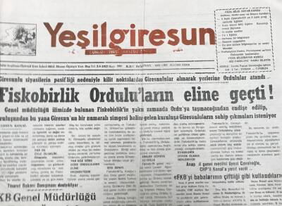 Yeşil Giresun 26 Mayıs 1995 -Fiskobirlik Orduluların Eline Geçti GZ36061 - 1