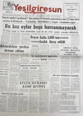 Yeşil Giresun 26 Şubat 2000-Bu Kez Oylar Boşa Harcanmayacak GZ25755 - 1