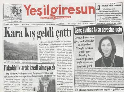 Yeşil Giresun 27 Aralık 2006 - Kara Kış Geldi Çattı GZ36058 - 1