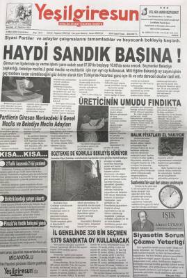 Yeşil Giresun 27 Mart 2004 - Partilerin Giresun Merkezdeki İl Genel Meclis Ve Belediye Meclis Adayları GZ25824 - 1