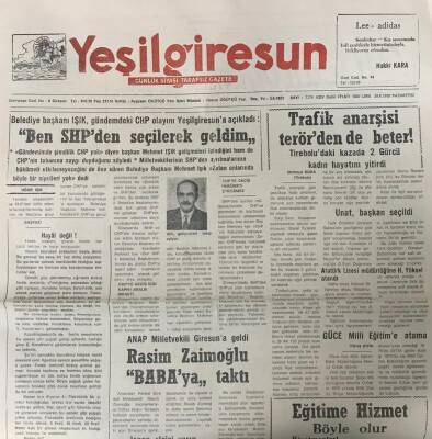Yeşil Giresun 28 Ağustos 1992-Rasim ZaimoğluBabayaTaktı GZ25733 - 1