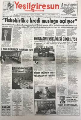 Yeşil Giresun 28 Ekim 2005 - Fiskobirliği Kredi Musluğu Açılıyor GZ25822 - 1