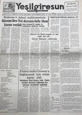 Yeşil Giresun 28 Haziran 1986-Gümüşhane Torul İlçesine Bağlı Uluköy Kasabası Giresun a Bağlanmak İçin Müracaat Edeceklerini Açıkladılar GZ25869 - 1