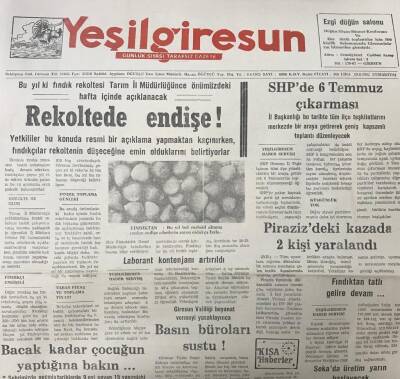 Yeşil Giresun 28 Haziran 1991-Seka Yarın Üretime Başlıyor GZ25700 - 1