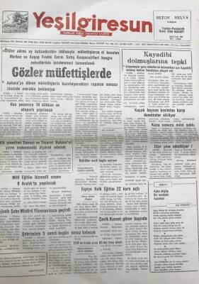 Yeşil Giresun 28 Kasım 1991-Gözler Müfettişlerde Ölüler Adına Oy Kullandırıldı İddiası GZ25746 - 1