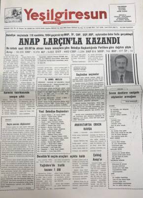 Yeşil Giresun 28 Mart 1994 -Anap Larçınla Kazandı GZ25849 - 1