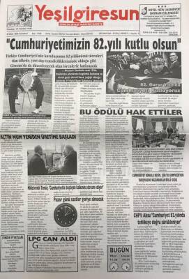Yeşil Giresun 29 Ekim 2005 - Milletvekili Ali Temür Cumhuriyetle Başlayan Kalkınma Devam Ediyor GZ25821 - 1