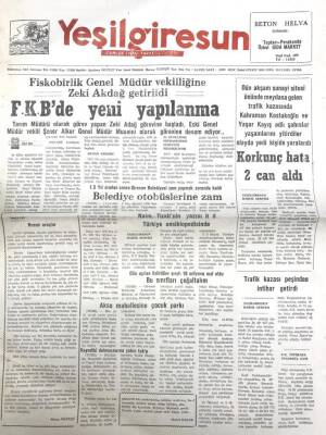 Yeşil Giresun 29 Kasım 1991-1.5 Yıl Sonra Giresun Belediyesi Zam Yapmak Zorunda Kaldı GZ25747 - 1