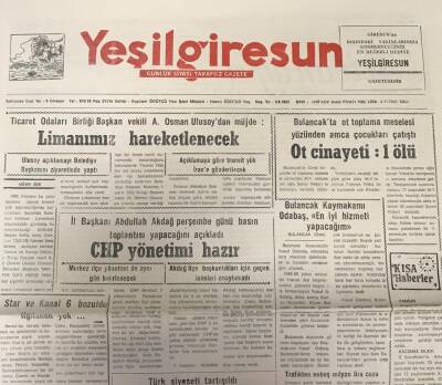 Yeşil Giresun 3 Kasım 1992 -Türk Ocakları Giresun Şubesindeki Konferansta Türk Siyaseti Tartışıldı GZ25552 - 1
