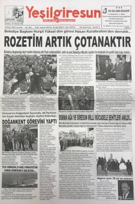 Yeşil Giresun 3 Nisan 2005 -Chp de Muhalifler SesleriniYükseltmeye Başladılar Ömer Adıgüzel Baykal Gitmeli GZ25826 - 1