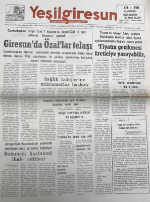 Yeşil Giresun 31 Temmuz 1990 - Giresunsporda Standart Kadro Belli Oldu GZ25817 - 1