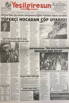Yeşil Giresun 4 Ekim 2005- Çekül Vakfı Başkanı Prof.Dr. Sözen Tarihi Zeytinlik Mahallesine Sahip Çıkın GZ25767 - 1