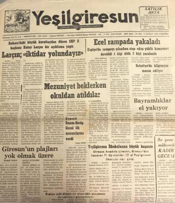 Yeşil Giresun 4 Haziran 1986 -Giresunun Plajları Yok Olmak Üzere GZ25559 - 1