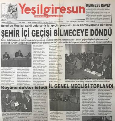 Yeşil Giresun 4 Mayıs 2004-Vali Ömer Karaman İddialı KonuştuÜniversite Hedefiden Sapma Yok GZ25718 - 1