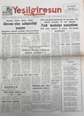 Yeşil Giresun 5 Eylül 1990 - Tekel Piyasaya Küflü Sigara Veriyor GZ25814 - 1