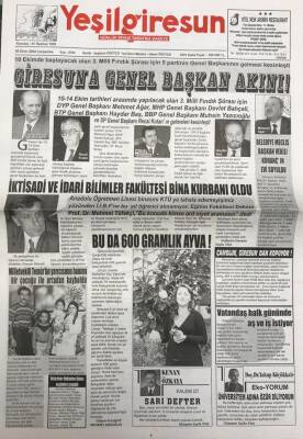 Yeşil Giresun 6 Ekim 2004-Çamoluk Giresundan Kopuyor GZ25796 - 1