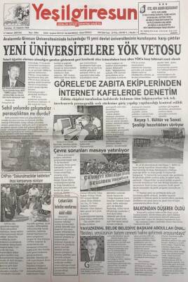 Yeşil Giresun 7 Haziran 2005 - Yök Aralarında Giresun Üniversitesininde Bulunduğu 15 Yeni Devlet Üniversitesinin Kuruluşuna Karşı Çıktılar GZ25837 - 1