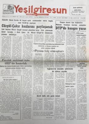 Yeşil Giresun 8 Eylül 1990 - Fındık Mitingi İçin SHPden Hazırlık GZ25815 - 1