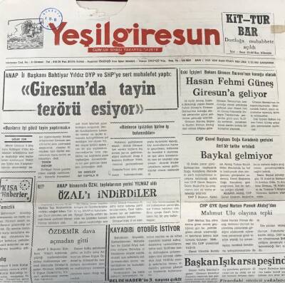 Yeşil Giresun 9 Aralık 1992 -Başkan Mehmet Işık Arsa Peşinde GZ25584 - 1