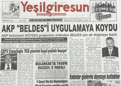 Yeşil Giresun 9 Mart 2007 - AKP Beldesi Uygulamaya Koydu GZ36071 - 1