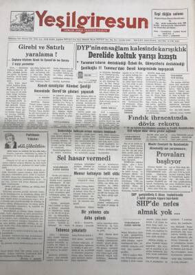 Yeşil Giresun 9 Temmuz 1991-Fındık İhracatında Döviz Rekoru GZ25866 - 1