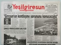 Yeşil Giresun Gazetesi 1 Ekim 2005 Çanakçılı Minibüsçülerden İlginç Eylem - GZ44901 - 1