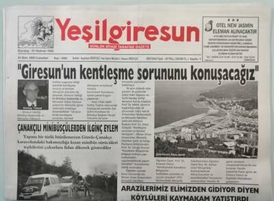 Yeşil Giresun Gazetesi 1 Ekim 2005 Çanakçılı Minibüsçülerden İlginç Eylem - GZ44901 - 1