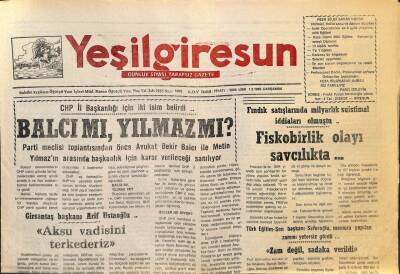 Yeşil Giresun Gazetesi 1 Mart 1995 - Fiskobirlik Olayı Savcılıkta... GZ77813 - 1