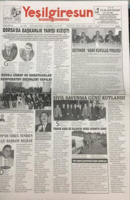 Yeşil Giresun Gazetesi 1 Mart 2005 Skandal Kaset Federasyona Verilecek GZ26086 - 1